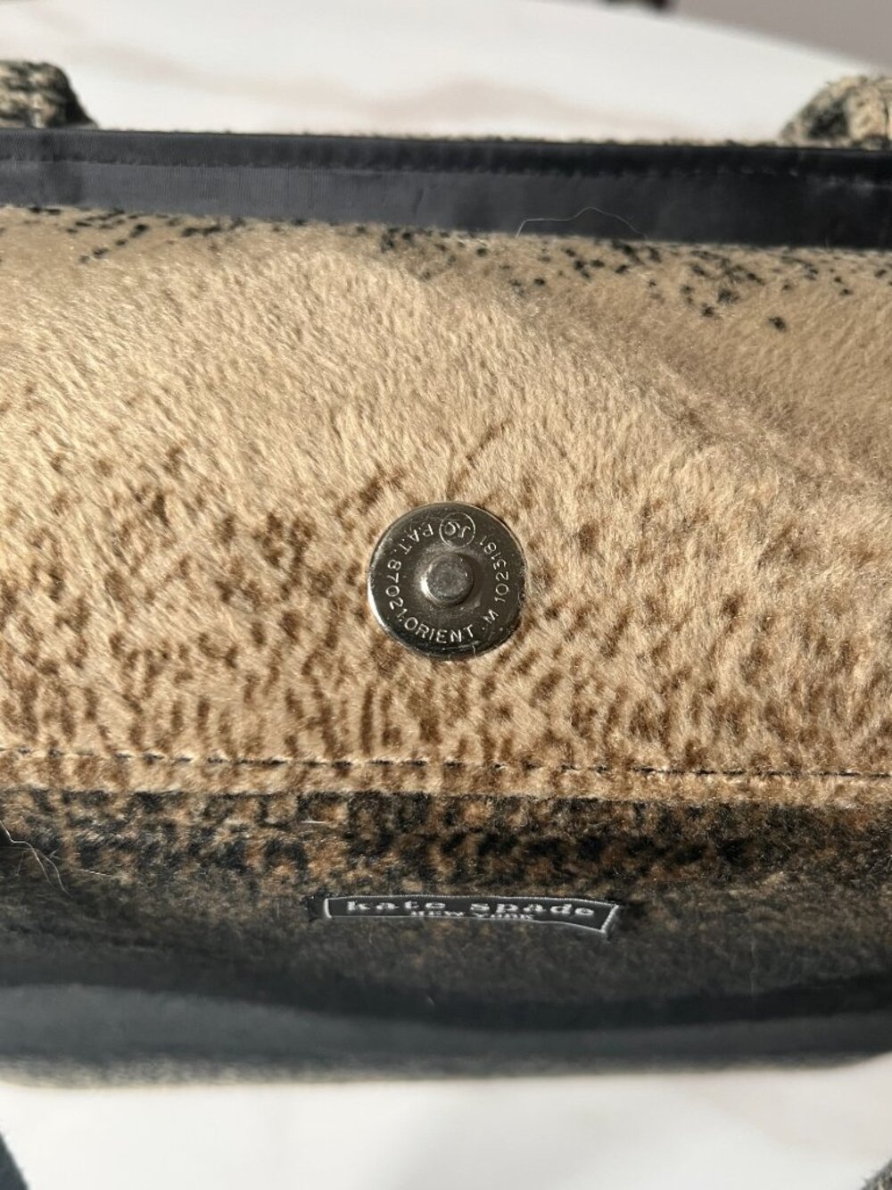 Kate Spade Limited Edition Felted Mohair/Wool Chevron Sam Tote Bag 90s Y2K RARE - Picture 14 of 14